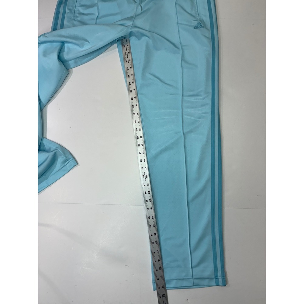 Adidas Womens Light Blue Three Stripe Track Pants Large Pastel Blue Sporty Y2K L - Picture 8 of 10